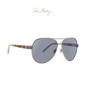 Vera Bradley Silver Aviator Sunglasses